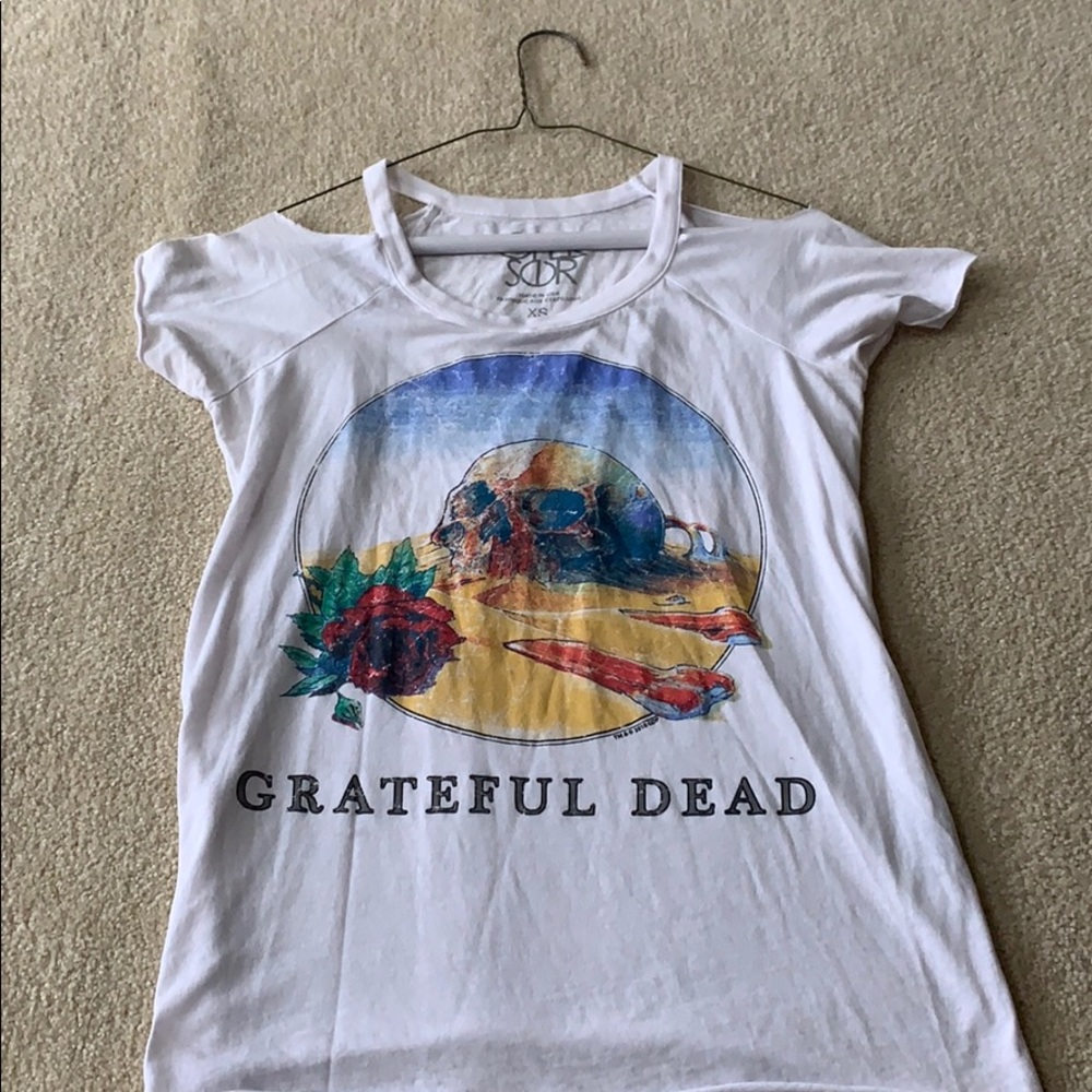Free people Grateful Dead shoulder cutout t-shirt